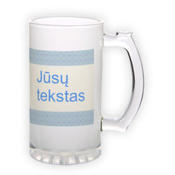 Frosted glass beer mug (500 ml)