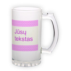 Frosted glass beer mug (500 ml)