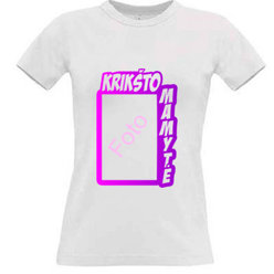 Women's T-shirt with your choice of photos, notes, white