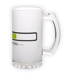 Frosted glass beer mug (500 ml)