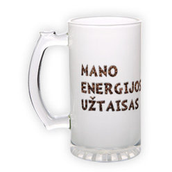 Matinio stiklo bokalas (500 ml)