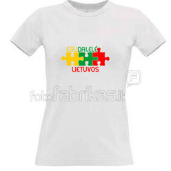 Women's T-shirt with your choice of photos, notes, white