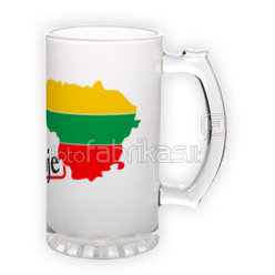 Frosted glass beer mug (500 ml)