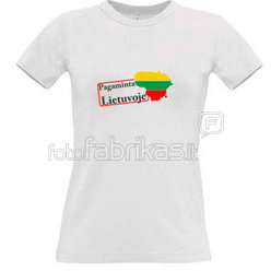 Women's T-shirt with your choice of photos, notes, white