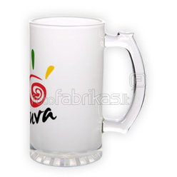 Frosted glass beer mug (500 ml)