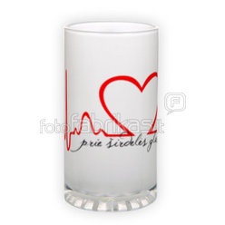 Frosted glass beer mug (500 ml)