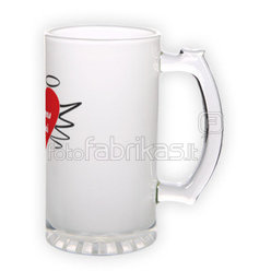 Frosted glass beer mug (500 ml)