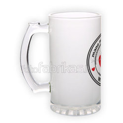 Frosted glass beer mug (500 ml)
