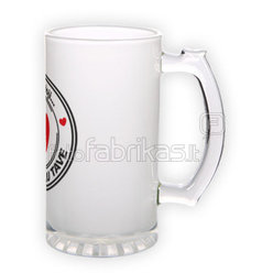 Frosted glass beer mug (500 ml)
