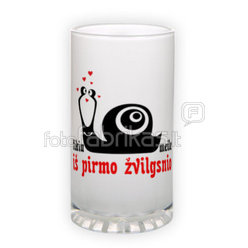 Frosted glass beer mug (500 ml)
