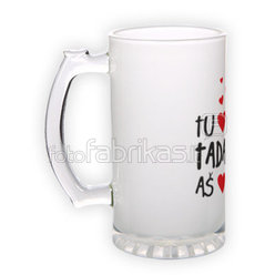 Frosted glass beer mug (500 ml)