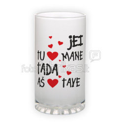 Frosted glass beer mug (500 ml)