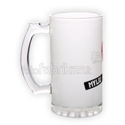 Frosted glass beer mug (500 ml)