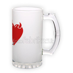 Frosted glass beer mug (500 ml)