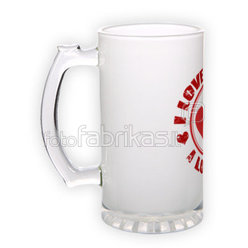 Frosted glass beer mug (500 ml)