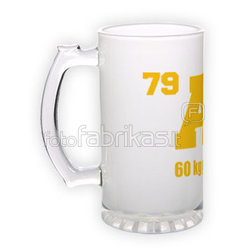 Frosted glass beer mug (500 ml)
