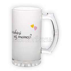 Frosted glass beer mug (500 ml)