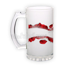 Frosted glass beer mug (500 ml)