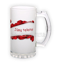 Frosted glass beer mug (500 ml)