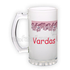 Frosted glass beer mug (500 ml)
