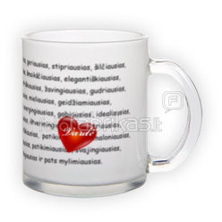 Matinio stiklo puodelis (300 ml)