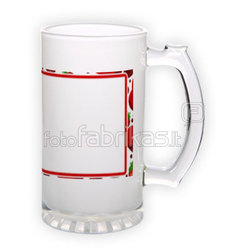 Frosted glass beer mug (500 ml)