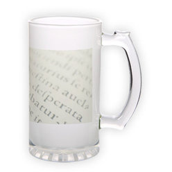 Frosted glass beer mug (500 ml)