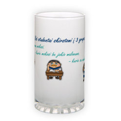 Frosted glass beer mug (500 ml)
