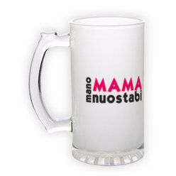 Frosted glass beer mug (500 ml)