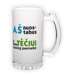 Frosted glass beer mug (500 ml)