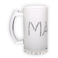 Frosted glass beer mug (500 ml)