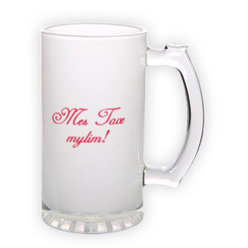 Frosted glass beer mug (500 ml)