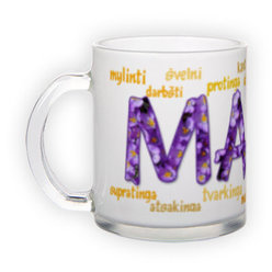 Matinio stiklo puodelis (300 ml)