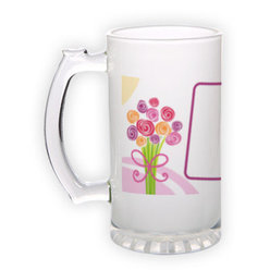 Frosted glass beer mug (500 ml)
