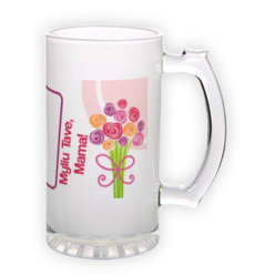 Frosted glass beer mug (500 ml)