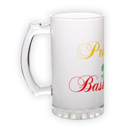 Frosted glass beer mug (500 ml)