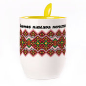 Чашка с ложкой. Желтая (250 мл)