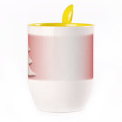 Tass koos lusikaga. Kollane (250 ml)