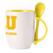 Чашка с ложкой. Желтая (250 мл)