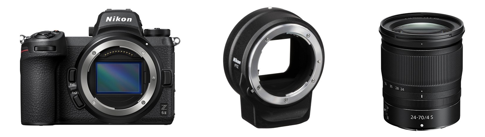 Nikon Z 6II 24-70mm f4 FTZ Adapter aprasymas