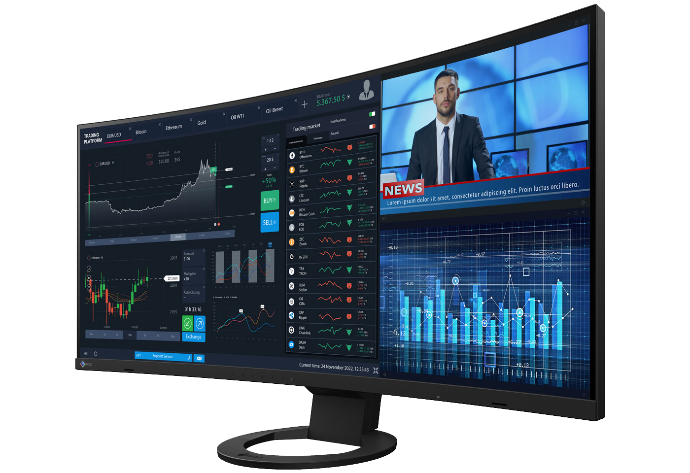 EIZO FlexScan EV3895 - Black monitorius