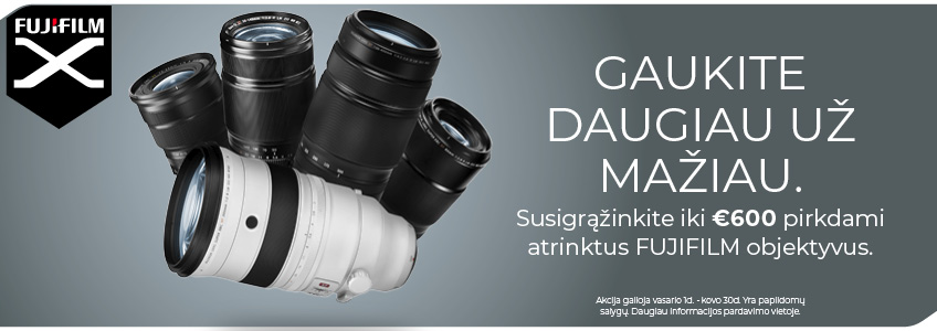 Fujifilm grazinimai iki 600 Eur