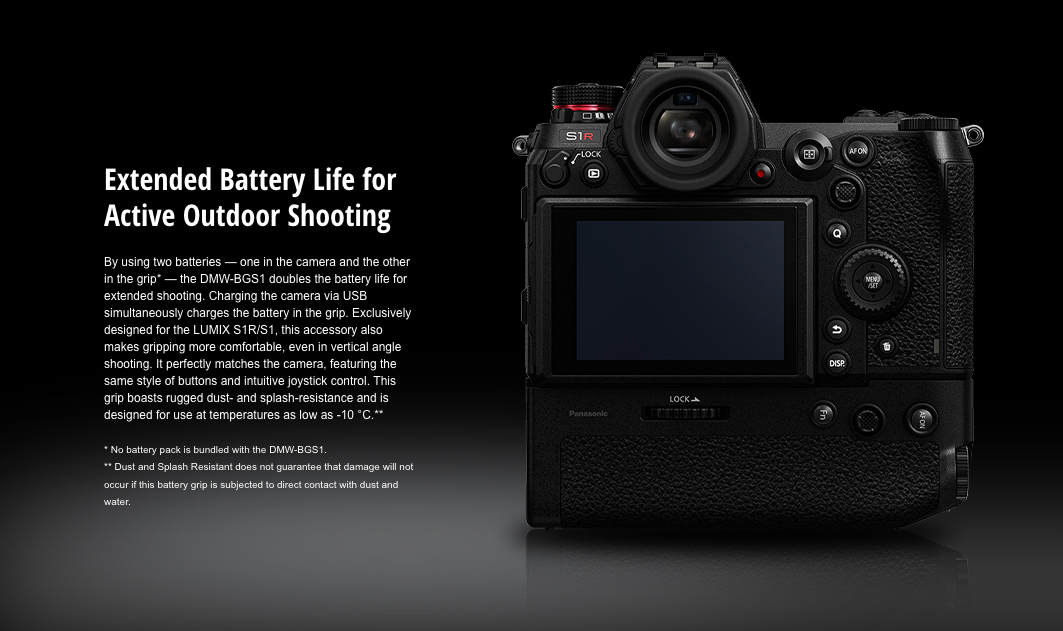 Bateriju laikiklis Panasonic S1 fotoaparatams