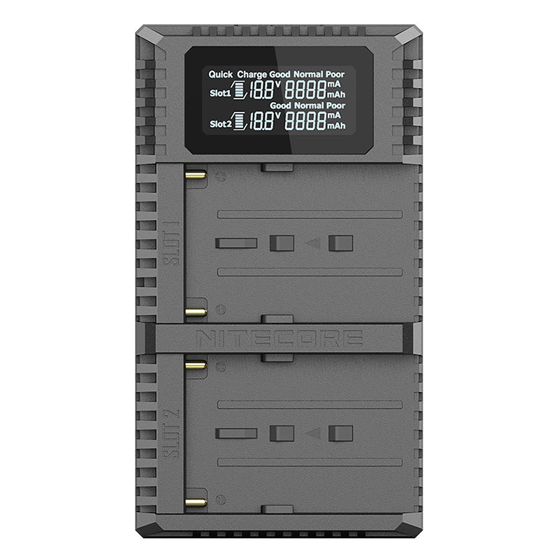 Nitecore USN3 Pro dvigubas įkroviklis, skirtas Sony NP-F serijai aprašymas - Prekės nuotrauka