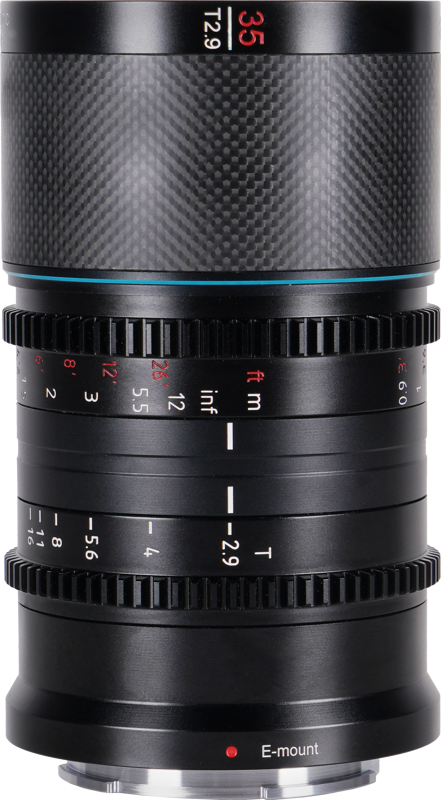 Sirui Anamorphic Lens Saturn 35mm 1.6x Carbon Fiber Full Frame E-Mount (Neutral Flare)