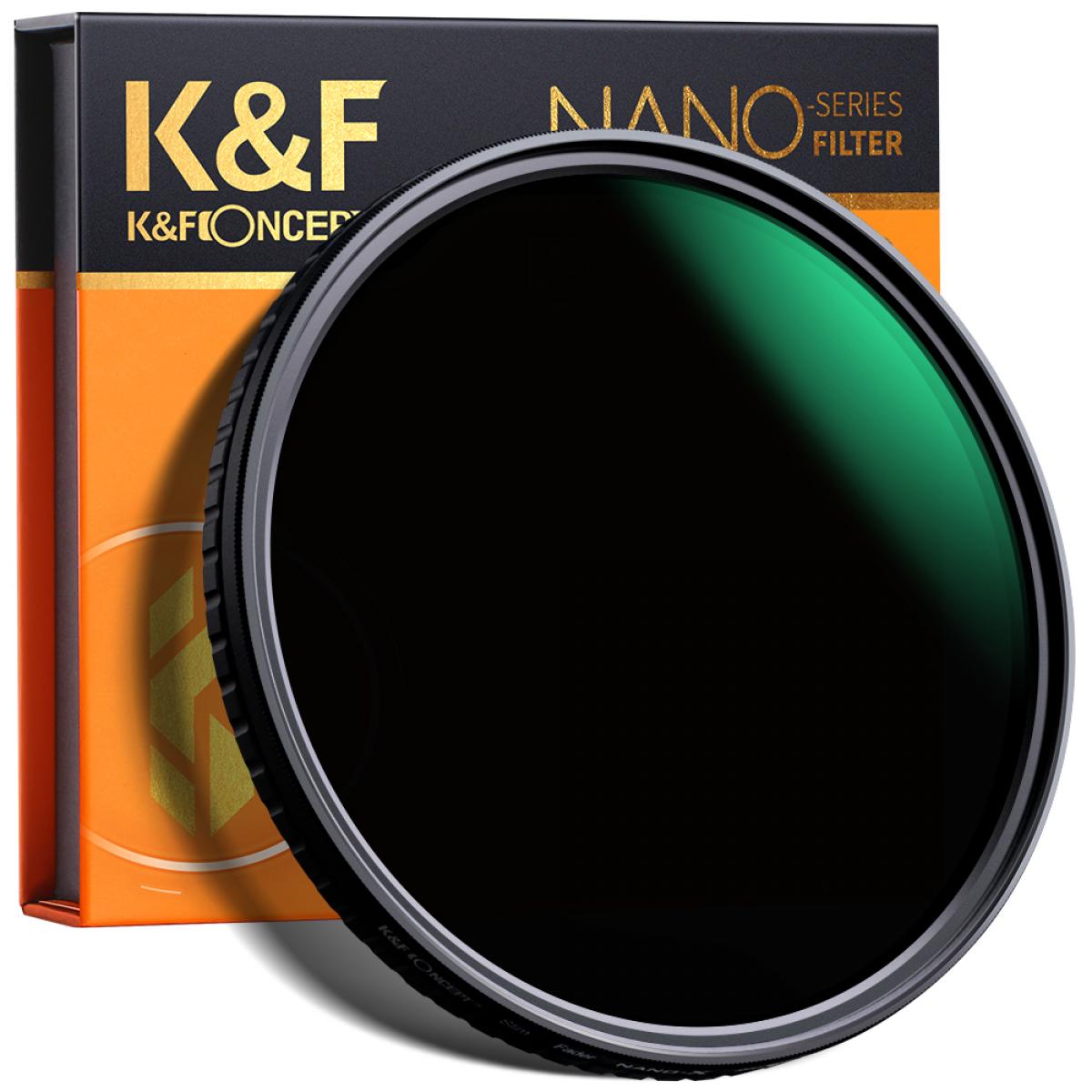 K&F Concept 77mm Nano-X Variable/Fader ND Filter, ND8-ND128