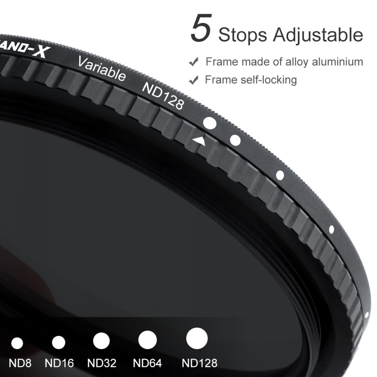 K&F Concept 77mm Nano-X Variable/Fader ND Filter, ND8-ND128